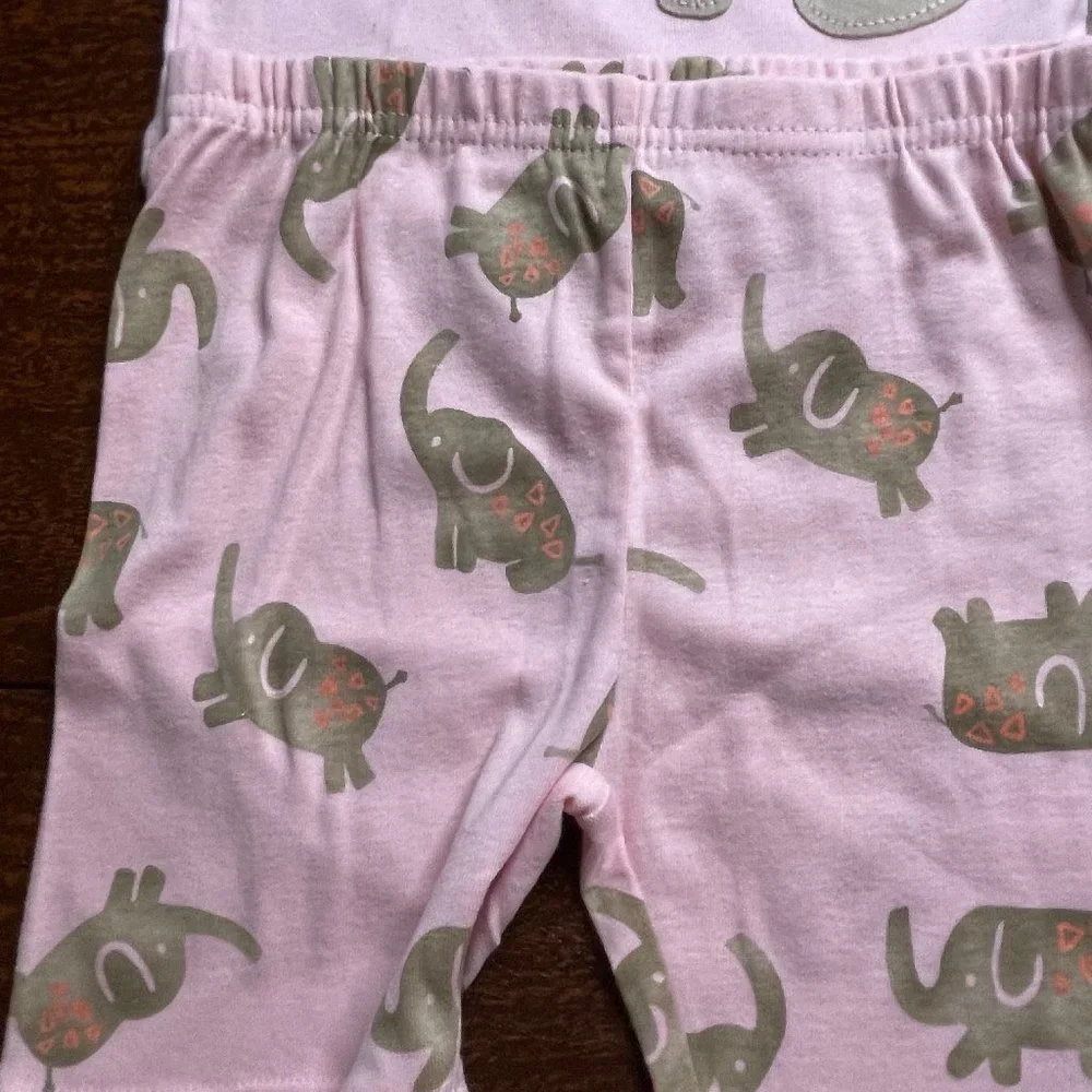 NWt 5T 5 o 4t 4 ELEPHANTs carters pajamas summer EASTER circus spring birthday - Picture 6 of 9